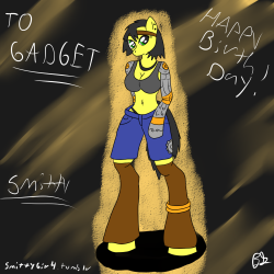 HAPPY BIRTHDAY GADGET!!!     (Link to no text version) Well i guess i should say some nice things here, basically your a really nice gal, and I&rsquo;ve gotten to enjoy you as a friend. Your always open for a conversation or just to joke around, and