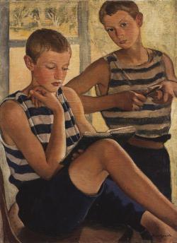 Zenaida Serebriakova  Boys in sailor’s striped vests 