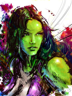 bathedinflames:  She-Hulk by Vincent Vernacatola 