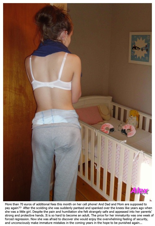 Adult baby diaper change girl