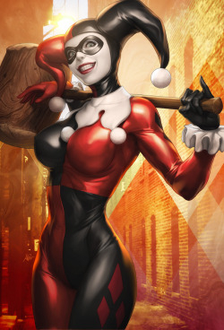 dcplanet:  Harley Quinn Sideshow Art Art by Artgerm DC Fan Arts #25 
