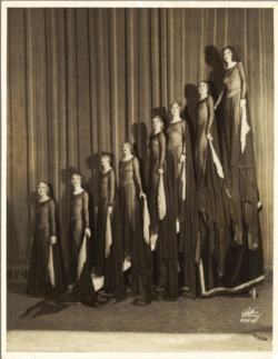 realityayslum:  The White Studio - Artists &amp; Models (8 Ziegfeld Girls on stilts), 1930.  