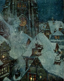 the-hanging-garden:  The Snow Queen illustrated by Edmund Dulac 