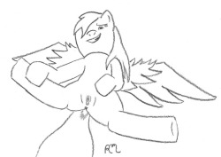 My fifth consecutive daily sketch, this one of Rainbow Dash. I would say this is my best yet, but then I would be saying it every other sketch, so I&rsquo;ll abscond. Enjoy.
