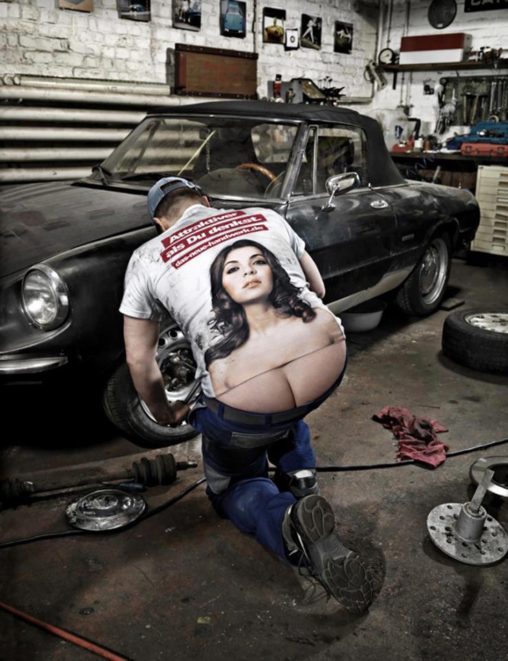 Hot mechanic girls with cars