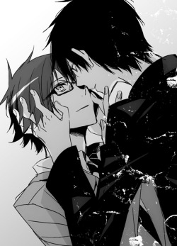 dontunderestimatedreams:  working-class-zero:  i actually kinda like this pairing but shinra already has celty :’(   I know right! Like I feel I’m betraying Shinra/Celty, but it’s so pretty I have to reblog it.