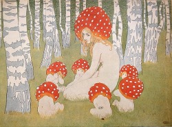 pmikos:   Edward Okun  Mother Mushroom with her children, c. 1900    
