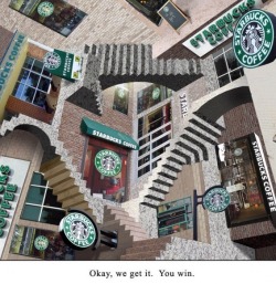 Ubiquitous Starbucks, a lá M.C. Escher