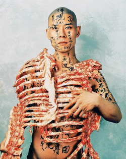 likeafieldmouse:  Zhang Huan - 1/2 (1998) Representing the opposing and at once interdependent forces of body and mind 