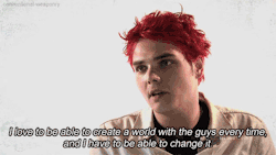 conventional-weaponry:  Gerard Way on the storytelling in MCR’s records. (x) 