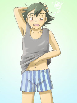 theyaoistartshere:   I almost had a very anime-istic nosebleed. Ash Ketchum, damn you.   