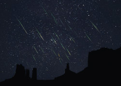 nasasapod:  Leonids Over Monument Valley Image Credit &amp; Copyright: Sean M. Sabatini Explanation: What’s happening in the sky over Monument Valley? A meteor shower. Over the past weekend the Leonid meteor shower has been peaking. The image