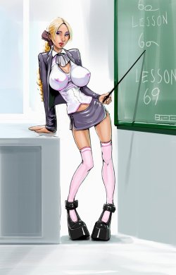 drawn-out-masturbation:  Teacher by  ~Bielegraphics 