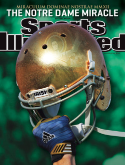 siphotos:  This week’s Sports Illustrated cover features the return of Notre Dame football as the Fighting Irish reclaim the nation’s No. 1 spot. (David E. Klutho/SI) 