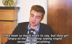weheartpattinson:  What’s it like doing press with Kristen and Taylor? 