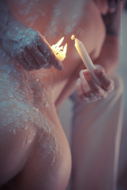 sadisticgames:  I do not reblog much, but I felt compelled.  First, this is beautiful work.   I love wax play of all variety.  But more importantly this made Me think.  The wax does not just fall on her body, but on his as well.  I believe this to