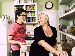 therachelmaddowblog:  → Rachel Maddow and her partner of 12 years, Susan Mikula, at home in Western Massachusetts.  &lt;3!