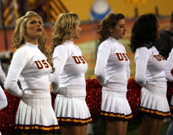 maximuscaligula:  The USC Song Girls have the biggest and best tits in cheerleading. The sexy super-tight form-fitting, bust-enhancing, bosom-accentuating, figure-flattering white sweaters making their huge tits stick out more are so hot and they all