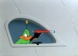 lunatictoons:  These were supposed to be full size, but they turned out to be too hot to handle: 1 2 3 4 Duck Dodgers in the 24½th Century 