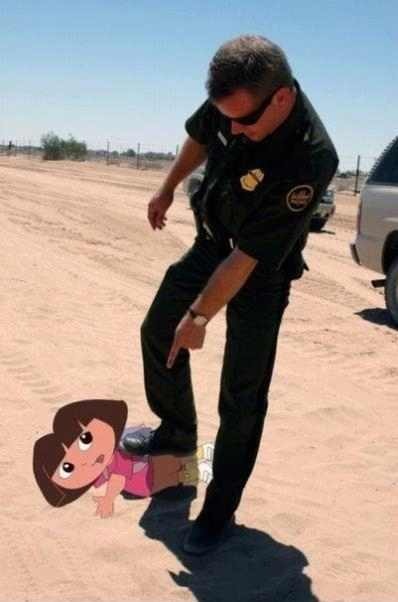 Illegal border crossing girls