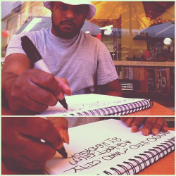 bostonboerge:  im-ghost: ScHoolboy Q penning the “good kid, m.A.A.d city” cover 
