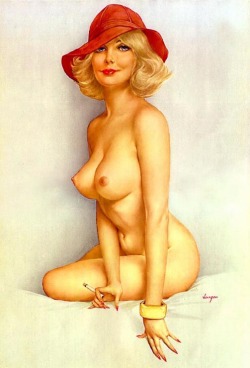kellymckernan:  hoodoothatvoodoo:  Alberto Vargas  Whenever I see a drawn image like this, all I can think is, “Oh my goodness, her back must hurt so much from those things.” 