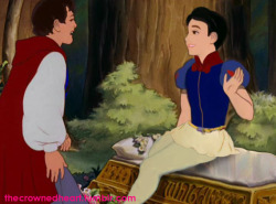 mossmallow:  thecrownedheart:  Gay Disney Princes  i can’t NOT see Kurt as male!snow white and male!jasmine would be totally awesome XD