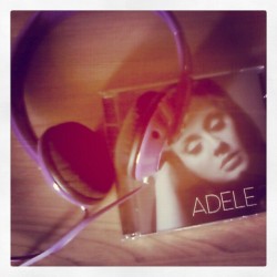 listening my 21 #cd #21 #Adele #headphone #present #follow4follow