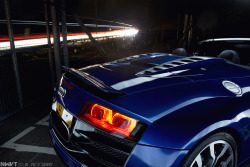 automotivated:  Audi R8 Spyder V10 FSI in Blue Light Painted (by NWVT.co.uk)