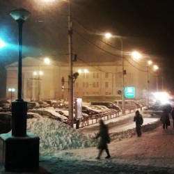 kryscina:  Гомель Пассажирский #Gomel #Belarus #snow #weather