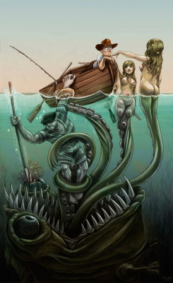 amiamnesia:   Timo Grubing  THIS IS WHY MERMAIDS ARE SCARY!  haha 